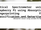 Optical Spectrometer Using Raspberry Pi Pptx