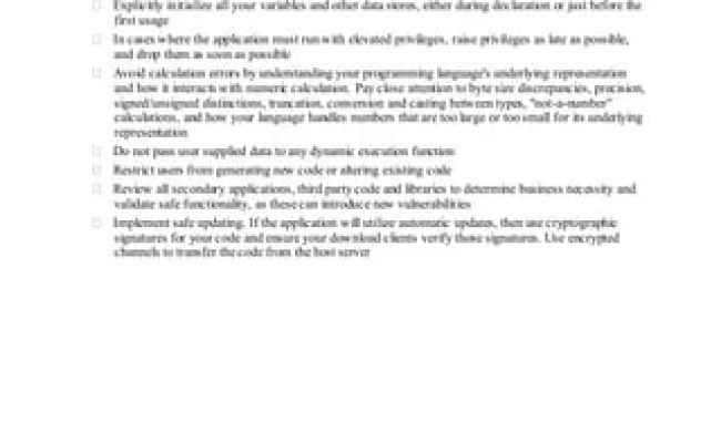 OWASP Secure Coding Practices - Quick Reference Guide | PDF