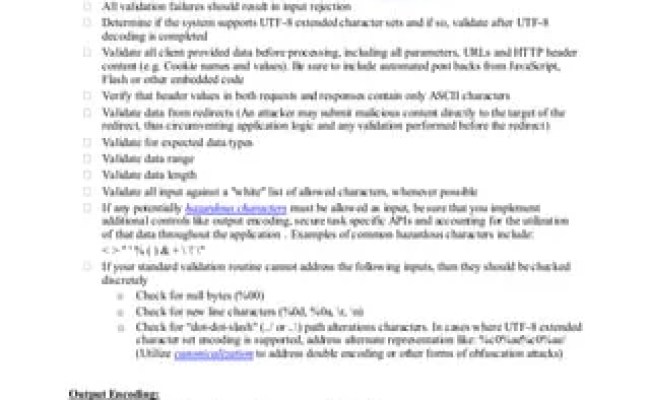 OWASP Secure Coding Practices - Quick Reference Guide | PDF