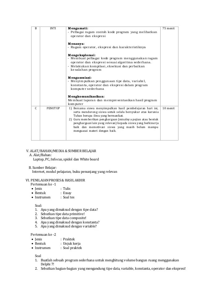 Pemrograman Dasar Genap