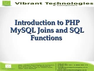 Php Introduction To Php Mysql Joins And Sql Functions Ppt - Modern HD Dark Wallpapers | Free Download