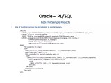 Pl Sql Code For Sample Projects Docx