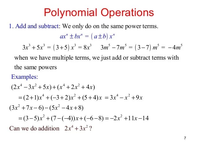 Polynomial Operations 1 Find the prime factorization of 72.