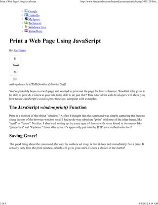 Print A Web Page Using Java Script Pdf - Professional Colorful Wallpaper - Full HD