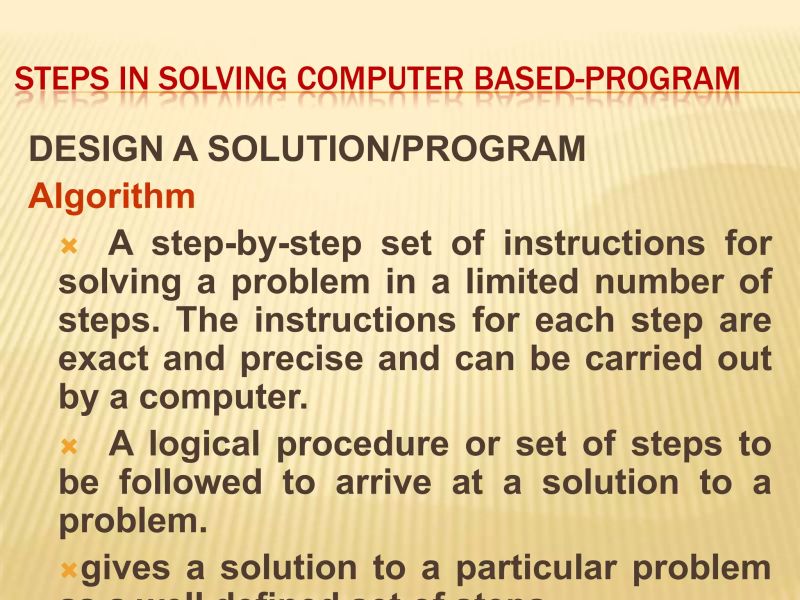Programming Preparation Stepping Algorithm Pptx - Download High Quality Light Picture | Full HD