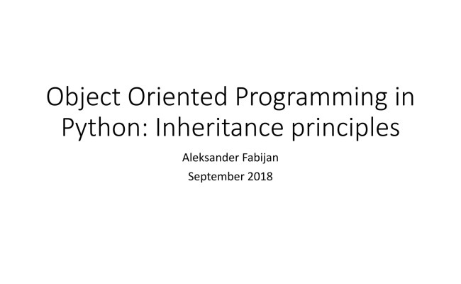 Python Oop - Class 2 (inheritance) | PPTX