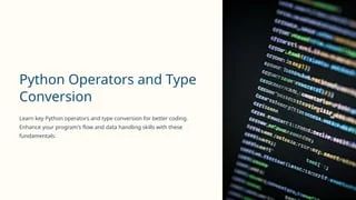 Core Python 3 The Numeric Tower Conversion And Operators - Modern Landscape Image - 4K