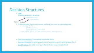 Python Basics 3 Letting Code Make Decisions - Dark Background Collection - High Resolution Quality