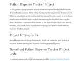 Python Expense Tracker Project With Source Code Pdf