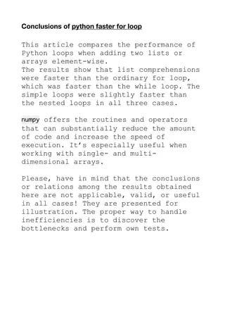 Python Faster For Loop Pdf Programming Languages Computing - High Quality Mobile Dark Images | Free Download