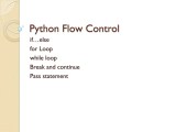 Python Flow Control Pdf Programming Languages Computing