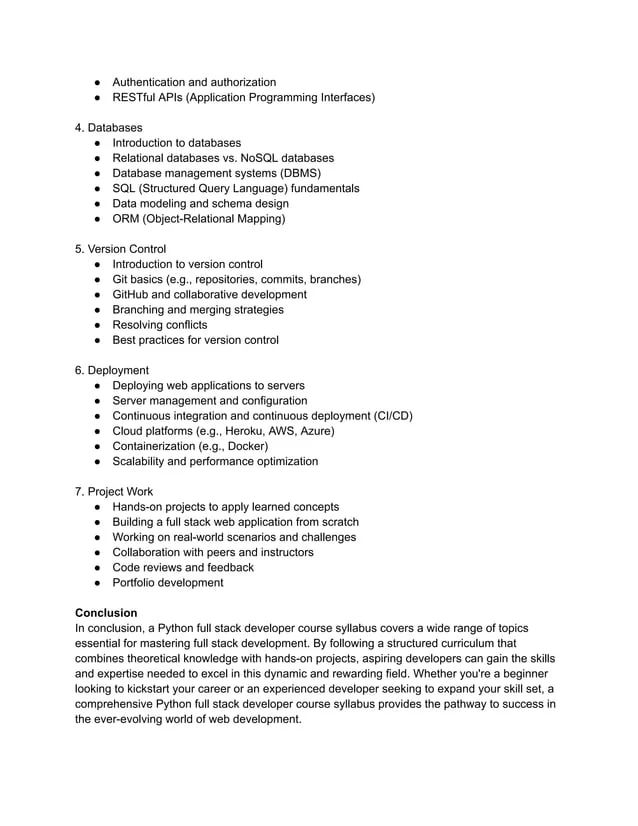 Python Full Stack Developer Course Syllabus Pdf - Minimal Wallpapers - High Quality Retina Collection