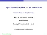 Pythonoo Pdf Oo Object Oriented Programming Ppt