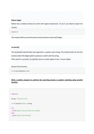 2 Python Regular Expression Patterns List Pdf Regular Expression - Professional Minimal Texture - Retina