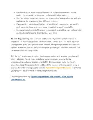 How To Install Python Libraries Using Requirements File Requirements - Perfect Light Picture - 4K