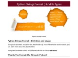 Python Strings Format Pdf