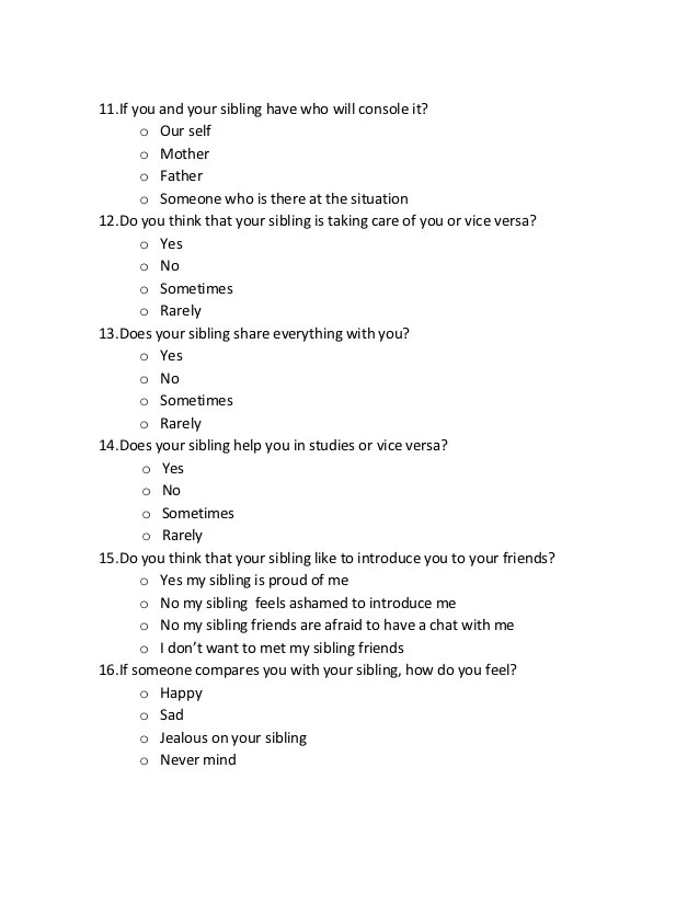 pic Questions To Ask Siblings About Yourself topic problem among siblings
