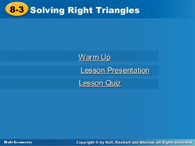 Right triangles Right triangles