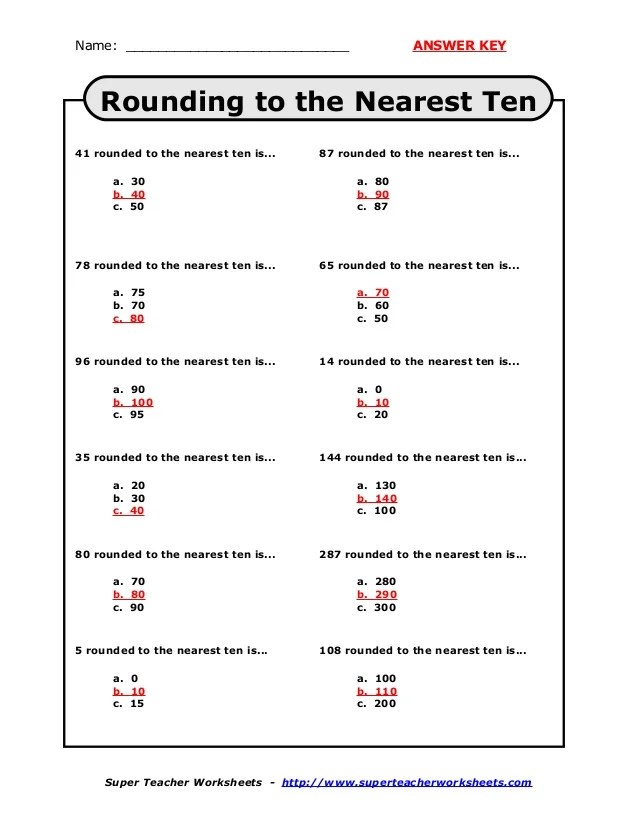 rounding nearest ten f tzqwz
