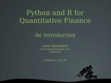 Python And R For Quantitative Finance Pdf