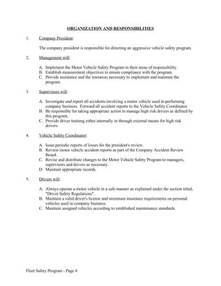 Sample Fleet Safety Program Doc - Gradient Image Collection - High Resolution Quality