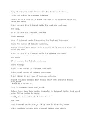 Sap abap report program