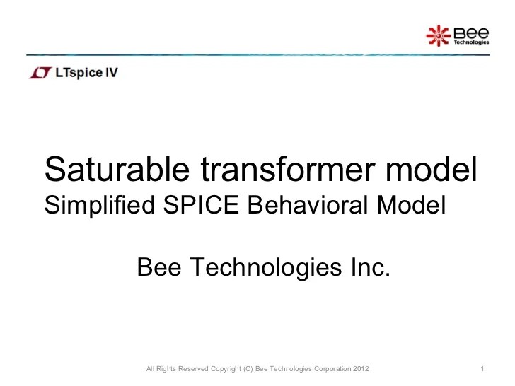 Simple Model Of Transformer Using Ltspice