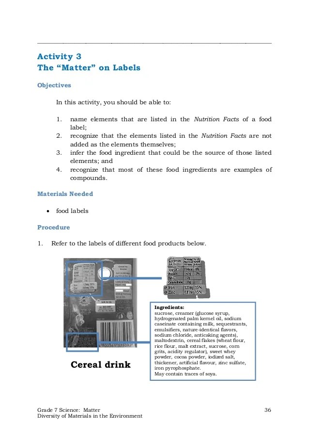 6th grade, 7th grade, and 8th grade. K To 12 Grade 7 Learning Material In Science Q1 Q2