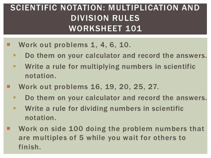 Scientific Notation Pbit 1 Scientific Notation Pbit 1