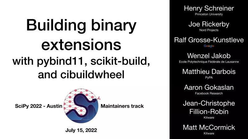 Scipy22 Building Binary Extensions With Pybind11 Scikit Build And - Premium Space Wallpaper - Ultra HD
