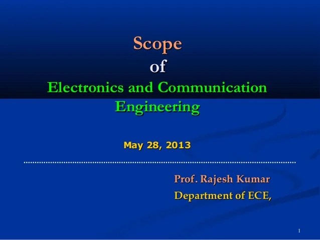 Scope Of Electronics And Communication Engineering Ppt