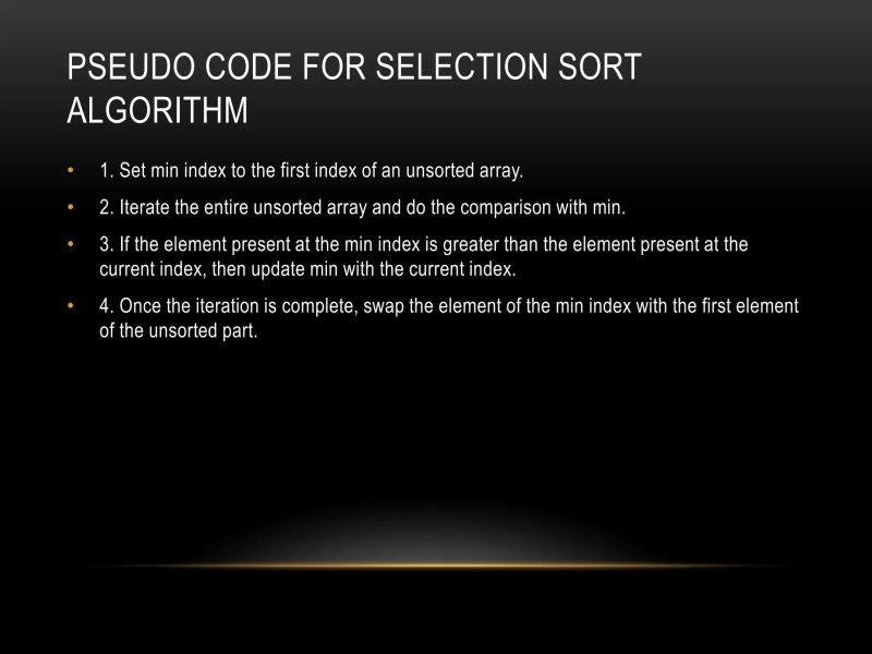 Selection Sort In Algorithm And Complexity Pptx - Desktop Landscape Textures for Desktop