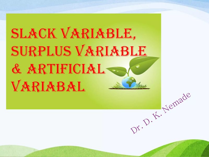 Initial Simplex Tableau Setup Artificial Variables Slack Surplus - Mobile Sunset Arts for Desktop