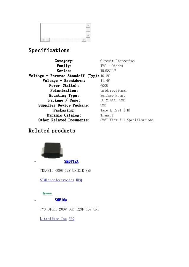 Sm6t12a Componentschip Com