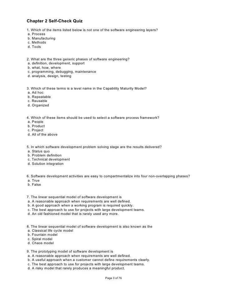 Software Engineering Quiz