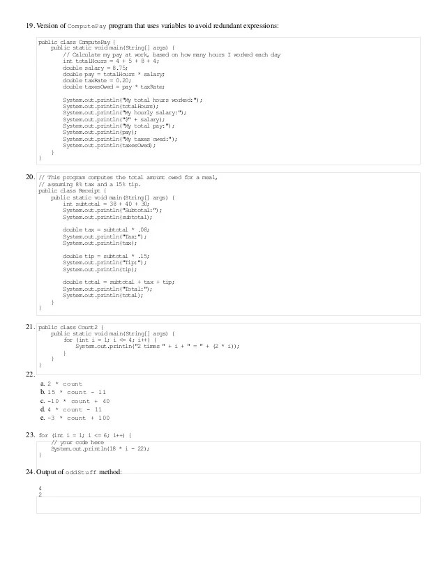 Building Java Programs 5th Edition Self Check Solutions Building Java Programs 5th edition 637.
