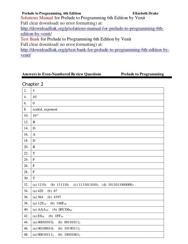 Test Bank For Prelude To Programming Chapter 3 Second step in general.