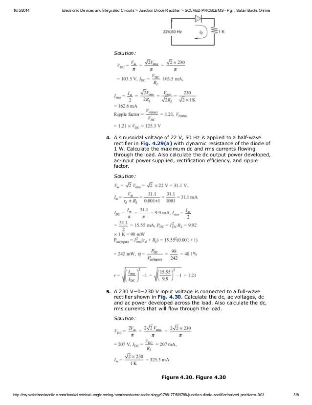 Solved Problems On Rectifiers