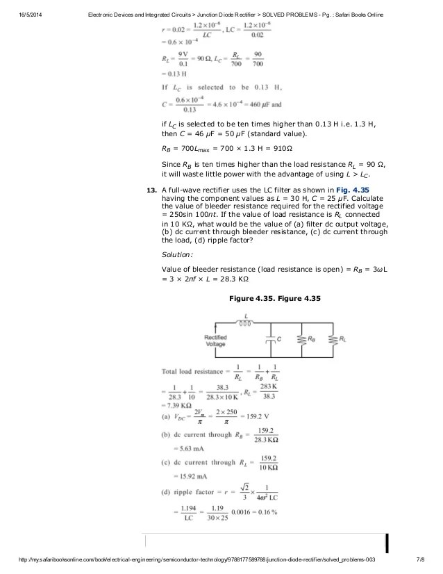 Solved Problems On Rectifiers