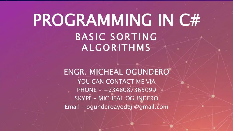 Basic Sorting Algorithms Csharp Ppt - High Quality 4K Landscape Patterns | Free Download