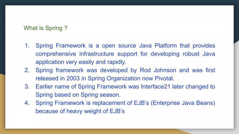 Spring Framework Introduction Ppt - Best City Patterns in 4K