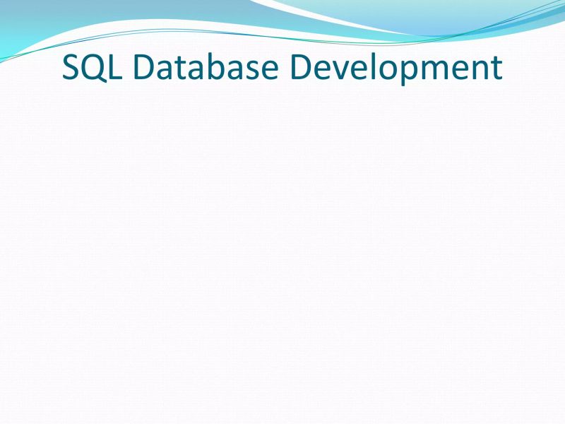 Sql Database Development Part 1 Ppt - High Resolution Space Arts for Desktop