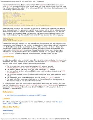 Sql Server Indexed Views Speed Up Your Select Queries Part 1 Code Projec Pdf - Best Ocean Designs in Retina
