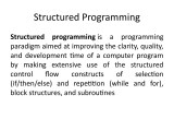 Structured Programming Programming Methodologies Pptx