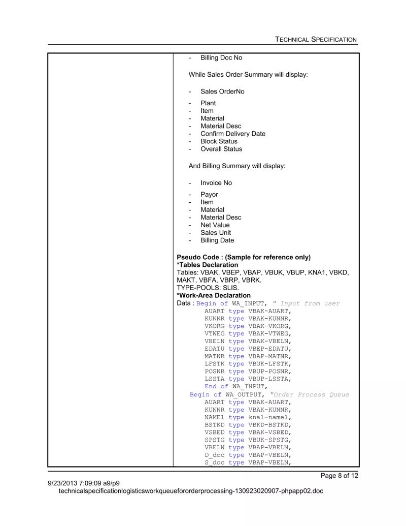 Technical Specification Sd Logistics Order Processing - Dark Photo Collection - 4K Quality