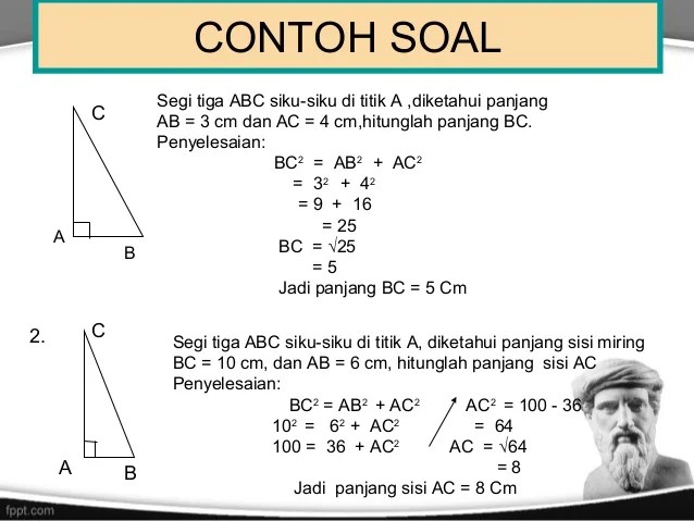 Contoh Soal Pythagoras Dan Penyelesaiannya Contoh Soal Pythagoras Dan Penyelesaiannya