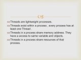 Basic Thread Knowledge Pptx Programming Languages Computing