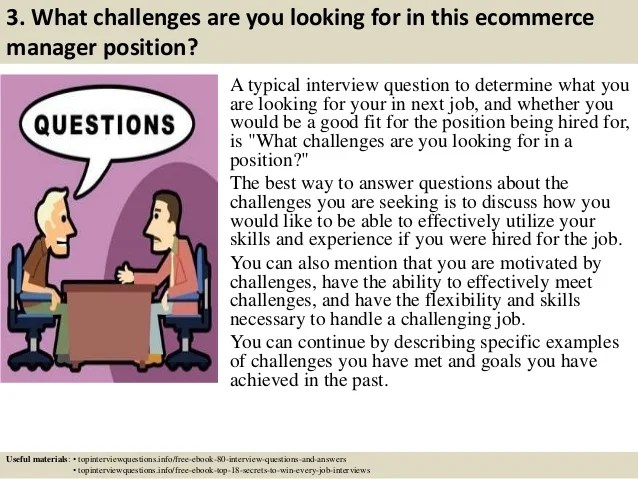e - ecommerce manager job description