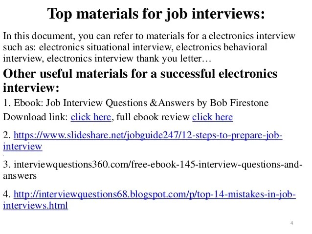 80 Electronics Interview Questions With Answers