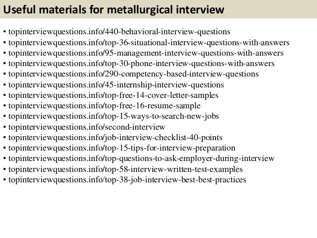 Top 10 Metallurgical Interview Questions With Answers
